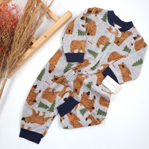 سرهمی مچ دار بچه گانه پسرانه طرح خرس و کاج کارترز Carters