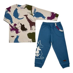 ست بلوز آستین بلند و شلوار پسرانه طرح کانگورو به آوران Behavaran