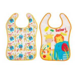 پیشبند غذاخوری پلاستیکی بچه گانه 2 عددی لیون بیر Lion Bear