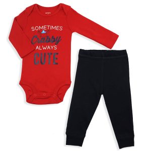 ست بادی و شلوار بچه گانه پسرانه طرح Crabby کارترز Carters