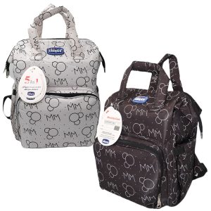 کوله پشتی لوازم کودک 5 در 1 طرح میکی موس خال خالی چیکو Chicco