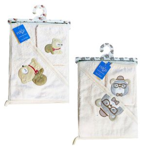 ست حوله دو تکه نوزادی ایندیگو