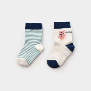 پک جوراب 2 عددی کودک پسرانه سبز طرح تدی بی ارگانیک biorganic