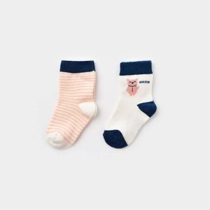 پک جوراب 2 عددی کودک گلبهی پسرانه طرح تدی بی ارگانیک biorganic