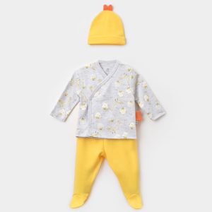 ست سه تکه لباس نوزاد طرح جوجه بی بیبی Bi Baby