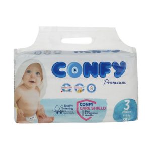 پوشک نوزاد Medium سایز 3 بسته 38 عددی کانفی Confy