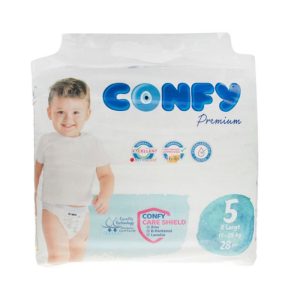پوشک نوزاد X Large سایز 5 بسته 28 عددی کانفی Confy
