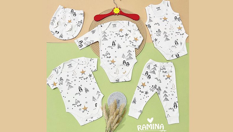 خرید ست لباس اسپرت نوزاد طرح ستاره بیبی فورلایف