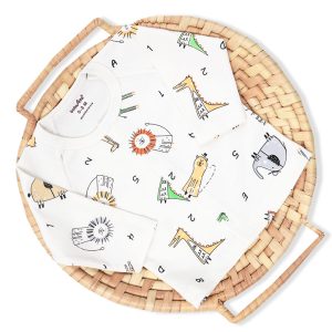 مانتو نوزاد طرح حیوانات بیبی فورلایف Baby4life