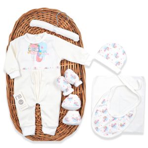 ست لباس بیمارستانی نوزادی 7 تکه طرح کارتونی مادکر