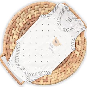 زیردکمه دار رکابی نوزاد طرح خرس و خرگوش بیبی فورلایف Baby4life