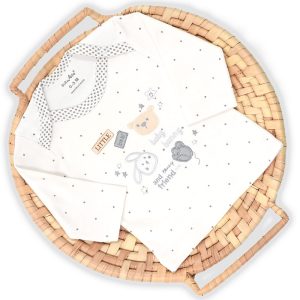 بلوز آستین بلند نوزاد طرح خرس و خرگوش بیبی فورلایف Baby4life