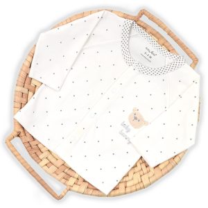 مانتو نوزاد طرح خرس و خرگوش بیبی فورلایف Baby4life