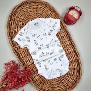 زیر دکمه دار آستین کوتاه پسرانه طرح کوالا ماماز پاپاز