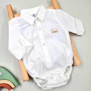 بادی یقه دار سفید بچه گانه ایپک