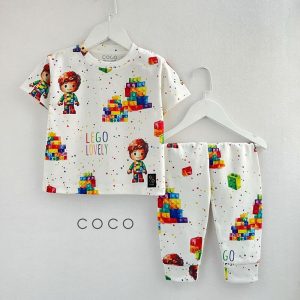 ست تیشرت شلوار بچه گانه طرح لگو کوکو