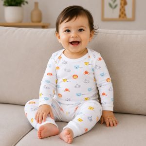 زیر دکمه بلند با شلوار دخترانه طرح حیوانات رنگی ماماز پاپاز Mamas Papas