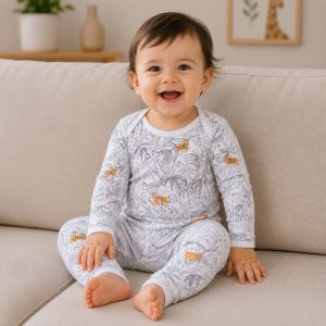زیردکمه آستین بلند با شلوار پسرانه طرح نخل ماماز پاپاز Mamas Papas