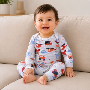 زیردکمه آستین بلند با شلوار پسرانه طرح هلی کوپتر ماماز پاپاز Mamas Papas