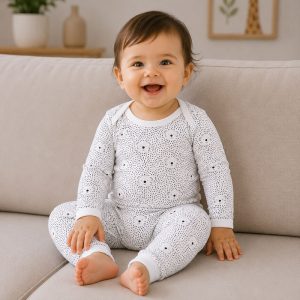 زیردکمه آستین بلند با شلوار اسپرت طرح خال خالی ماماز پاپاز Mamas Papas