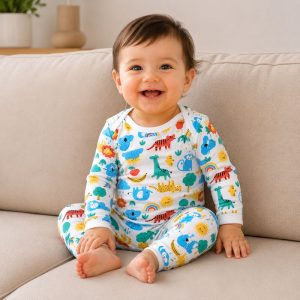 زیردکمه آستین بلند با شلوار اسپرت طرح جنگل شاد ماماز پاپاز Mamas Papas