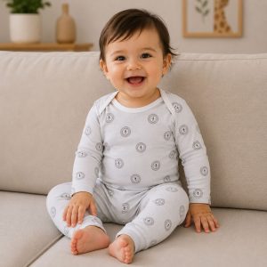 زیردکمه آستین بلند با شلوار پسرانه طرح شیر ماماز پاپاز Mamas Papas
