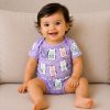 زیر دکمه دار آستین کوتاه دخترانه طرح گربه بنفش ماماز پاپاز Mamas Papas
