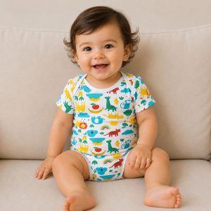زیر دکمه دار آستین کوتاه اسپرت طرح جنگل شاد ماماز پاپاز Mamas Papas