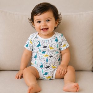 زیر دکمه دار آستین کوتاه طرح عصر دایناسورها ماماز پاپاز Mamas Papas