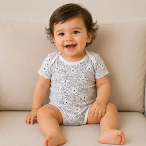 زیر دکمه دار آستین کوتاه اسپرت طرح خال خالی ماماز پاپاز Mamas Papas