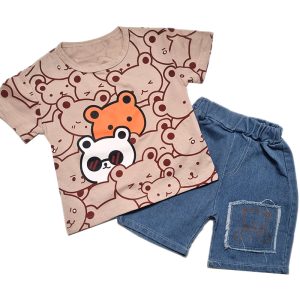 ست تیشرت شلوارک بچه گانه طرح خرس