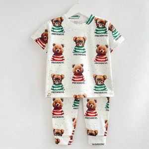 ست تیشرت شلوار بچه گانه طرح خرس های بامزه کوالا