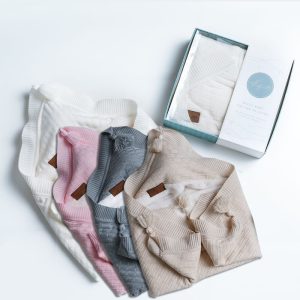 پتو بافت خزدار کلاه دار نوزادی لیزا