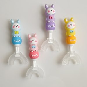 مسواک سیلیکونی ۳۶۰ درجه کودک طرح خرگوش