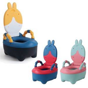 توالت فرنگی کودک سه رنگ طرح خرگوش