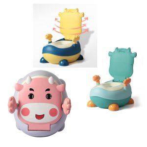 توالت فرنگی کودک سه رنگ طرح گاو