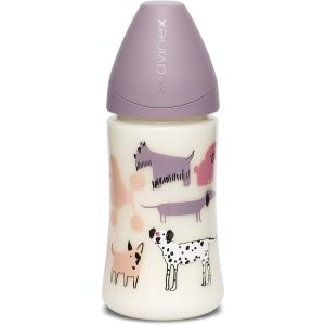 شیشه شیر 270 میل با سرشیشه سه حالته طرح سگ خوب سواوینکس