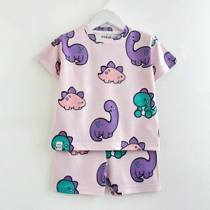 ست تیشرت شلوارک بچه گانه طرح دایناسور کوالا