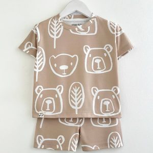 ست تیشرت شلوارک بچه گانه طرح خرسی