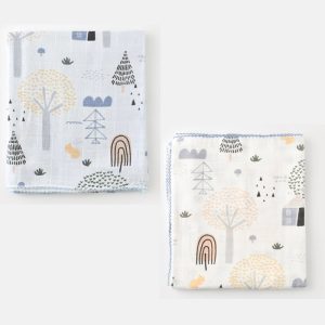 پتو نوزاد کنفی موسلین طرح جنگل بی بیبی