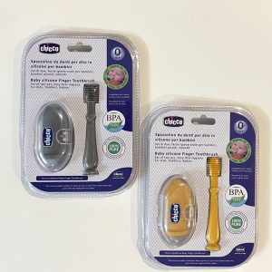 ست مسواک انگشتی قاب دار و ماساژور نوزاد چیکو