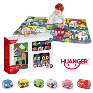 فرش بازی کودک طرح شهر و ماشین هانگر