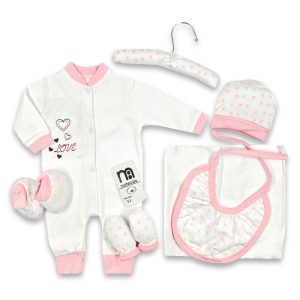 ست لباس بیمارستانی نوزادی 7 تکه طرح لاو مادرکر