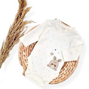 زیردکمه دار آستین بلند نوزادی دخترانه طرح خرگوش بیبی فورلایف Baby4life