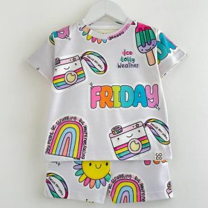 ست تیشرت شلوارک بچه گانه طرح فرایدی کوکو