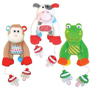 آویز عروسکی بند پستانک دار طرح حیوانات