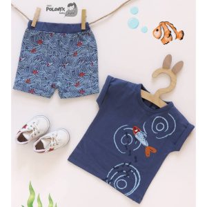 ست تیشرت شلوارک بچه گانه کد 32032 پولونیکس