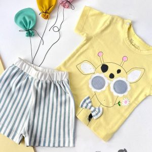 ست تیشرت شلوارک بچه گانه کد 32018 پولونیکس