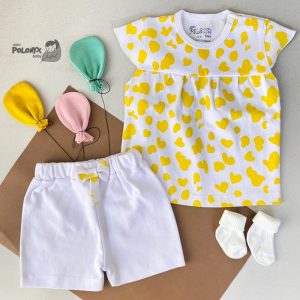 ست تیشرت شلوارک بچه گانه کد 32028 پولونیکس