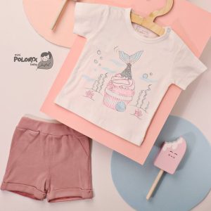 ست تیشرت شلوارک بچه گانه کد 32017 پولونیکس